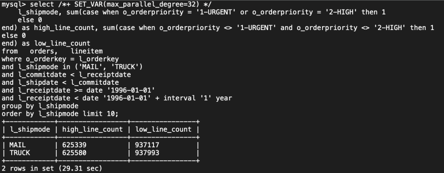 并行查询使用示例_并行查询_PolarDB MySQL数据库_云数据库PolarDB 阿里云技术文档 第10张