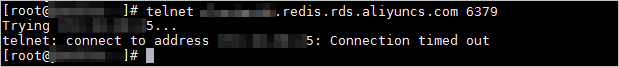 Linux系统telnet连接阿里云Redis失败示例