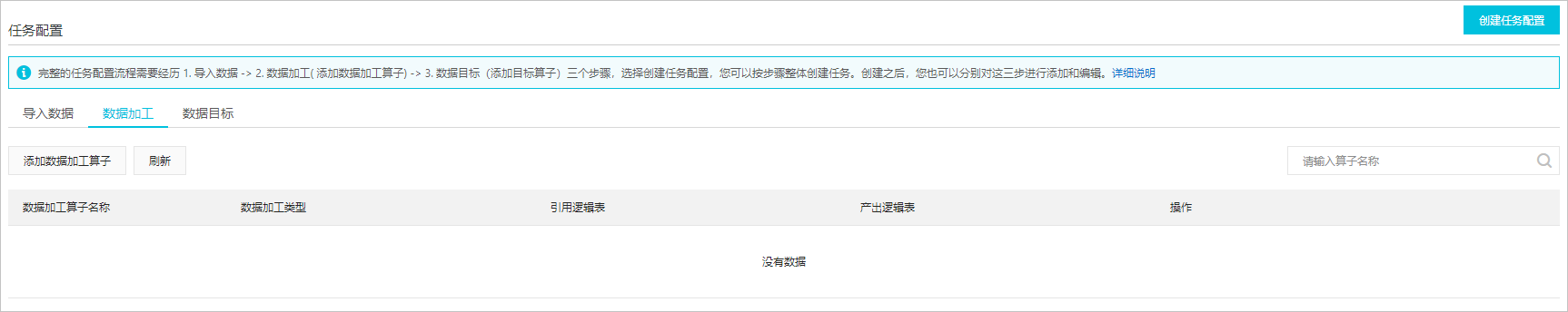 任务配置页面