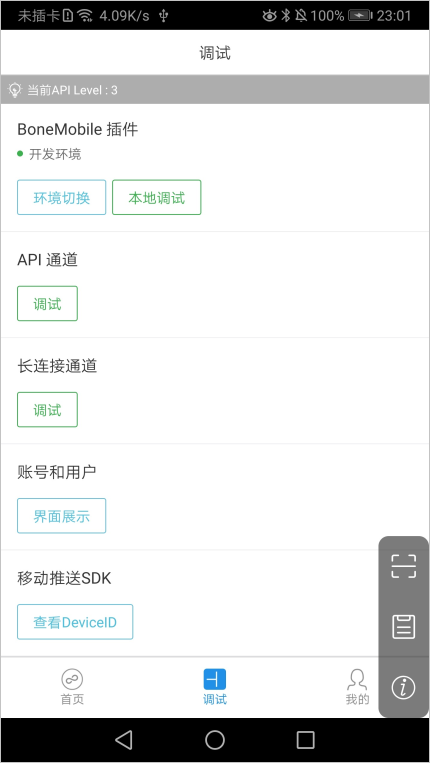 调试页面