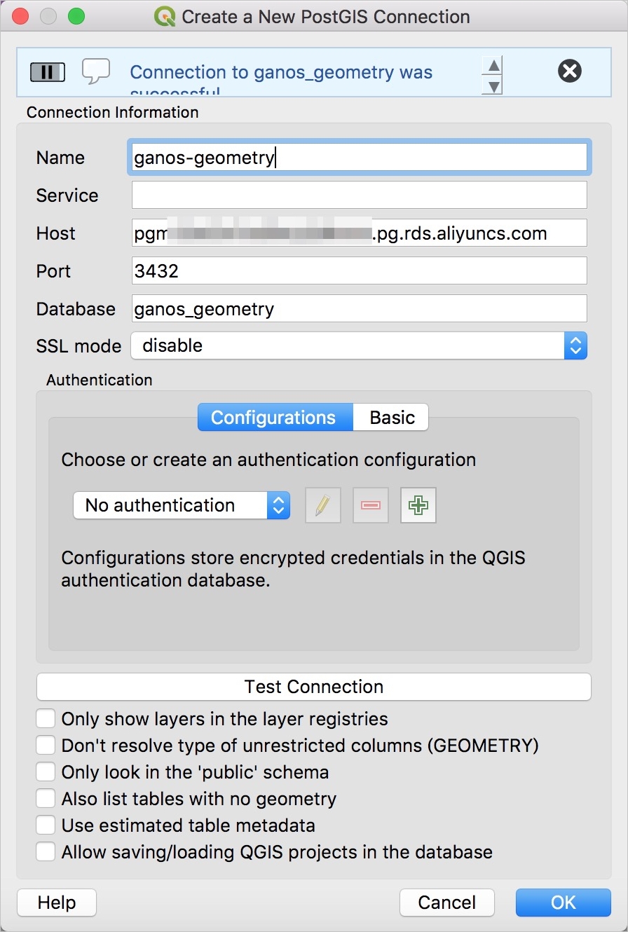 QGIS访问Ganos_桌面应用_时空数据库_云数据库 RDS 版 阿里云技术文档 第1张