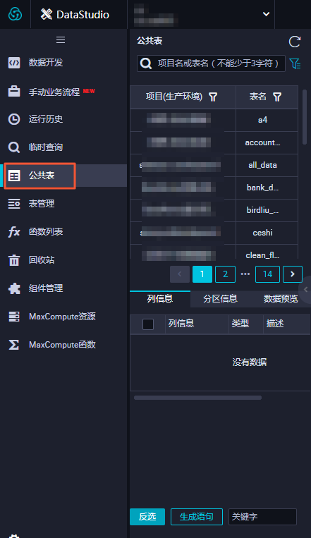 公共表