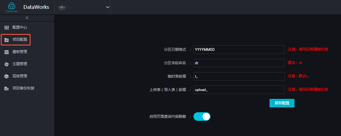项目配置