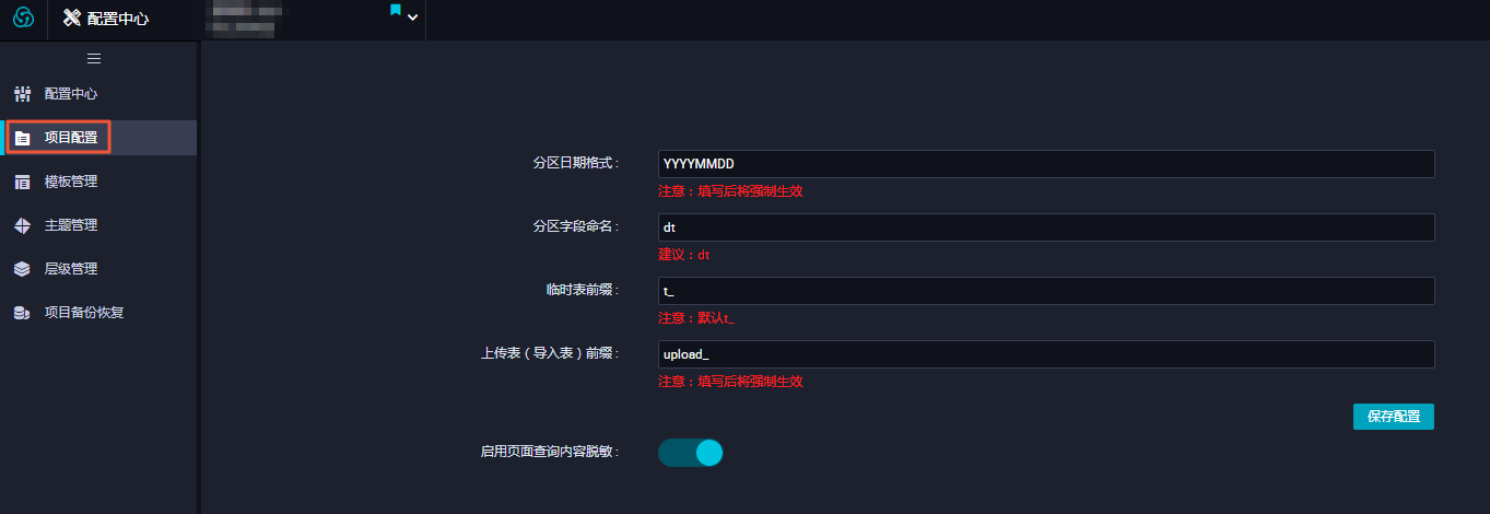 项目配置