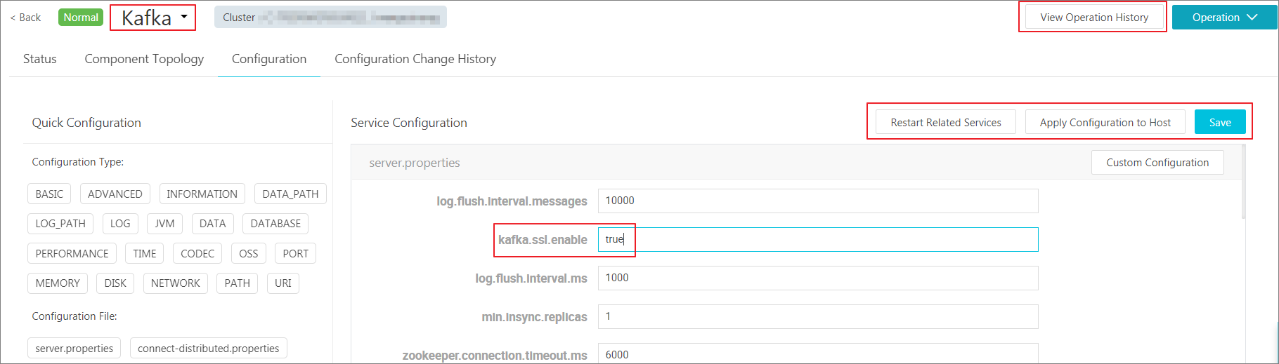 Enable the SSL service