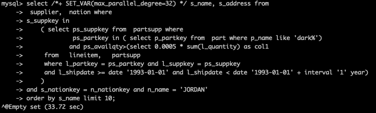 并行查询使用示例_并行查询_PolarDB MySQL数据库_云数据库PolarDB 阿里云技术文档 第16张