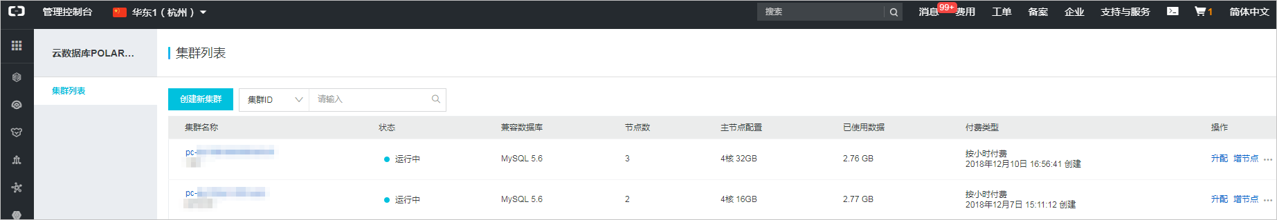 查看数据库集群_集群_PolarDB PostgreSQL数据库_云数据库PolarDB 阿里云技术文档 第1张