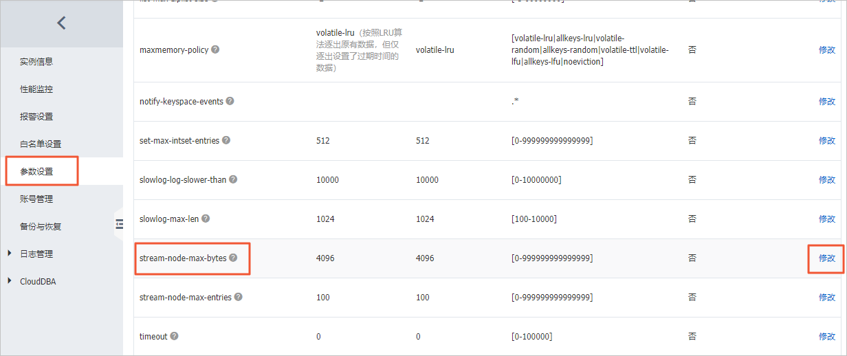 自定义Stream宏节点大小_参数设置_用户指南_云数据库 Redis 版