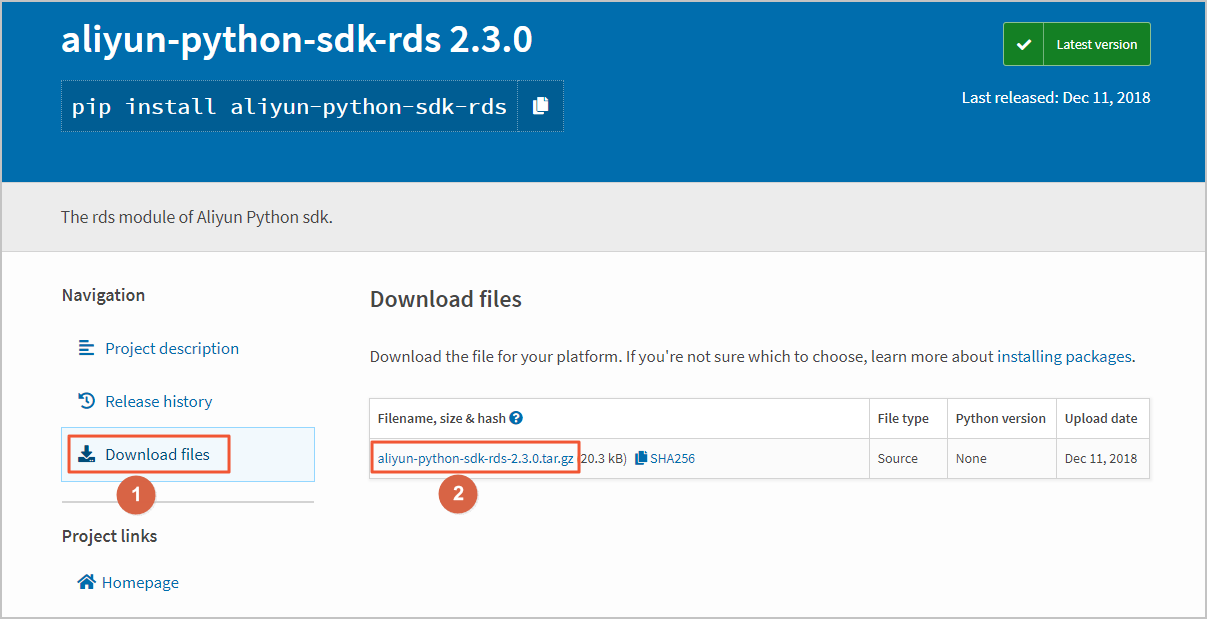 Python SDK for RDS使用参考_SDK参考_云数据库 RDS 版 阿里云技术文档 第2张