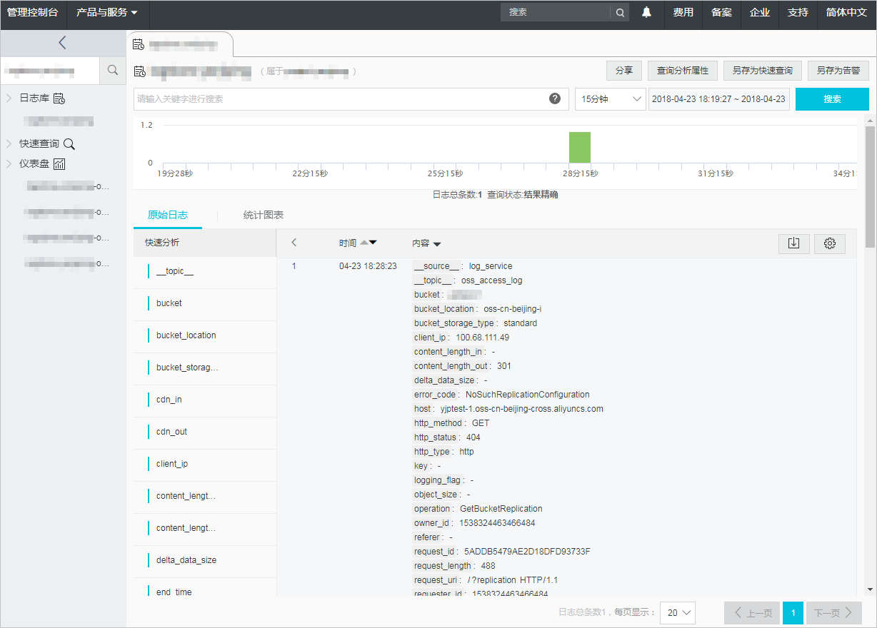 日志分析_日志管理_控制台用户指南_对象存储 OSS 阿里云技术文档 第15张