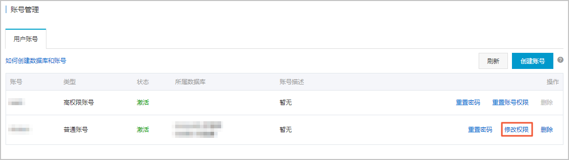 修改账号权限_账号_RDS SQL Server 数据库_云数据库 RDS 版 阿里云技术文档 第2张