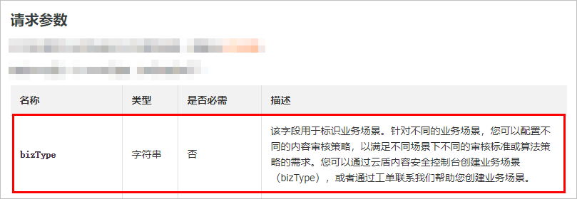 请求参数,bizType