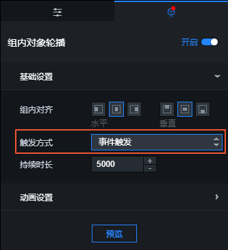 组内对象轮播