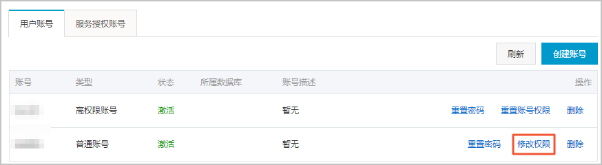 修改账号权限_账号_RDS MySQL 数据库_云数据库 RDS 版 阿里云技术文档 第2张