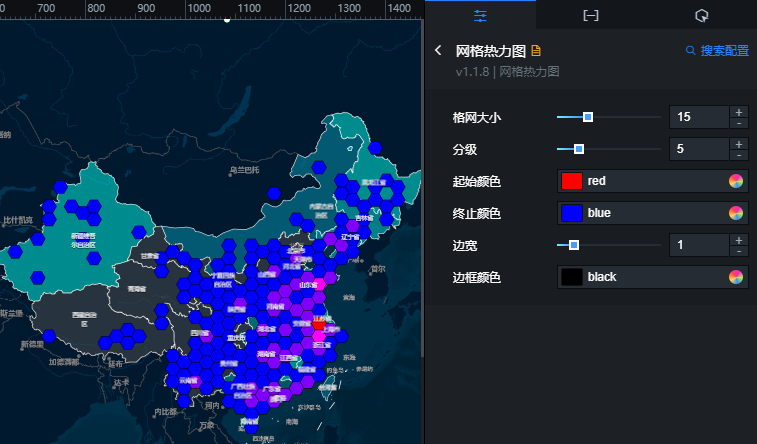 网格热力层配置面板