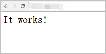 The default welcome page
