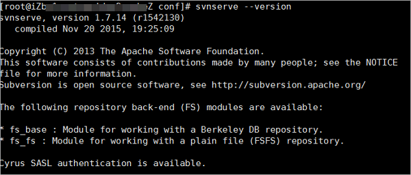 部署svnserve访问SVN_搭建和使用SVN_建站教程_云服务器 ECS