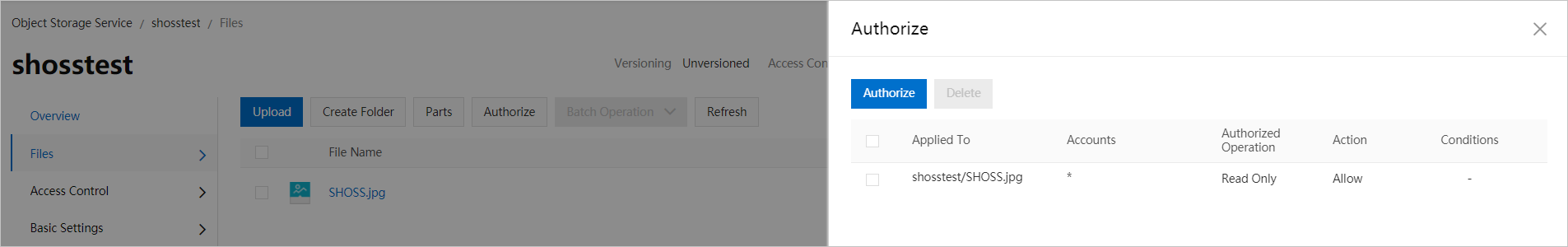 OSS-Set the image file to read-only