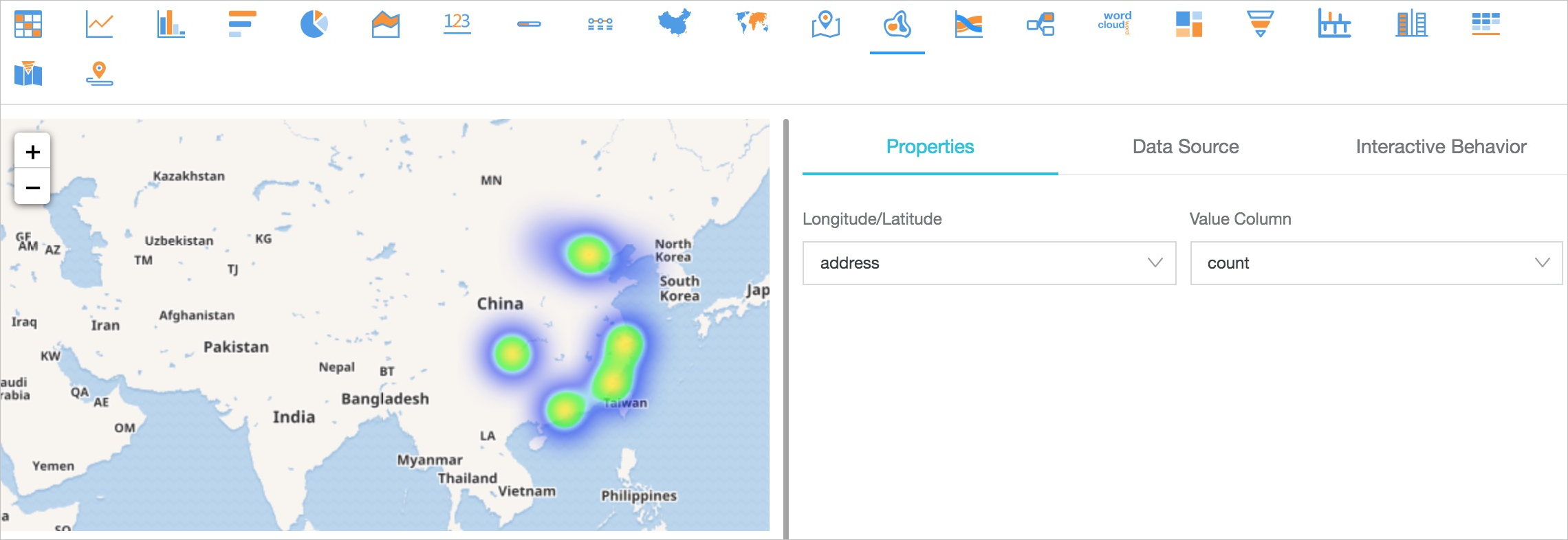 AMap: Heat map