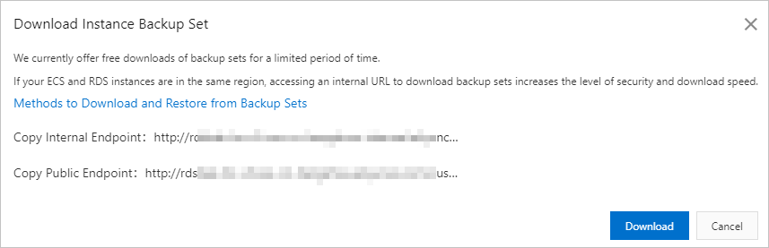 Select a download method