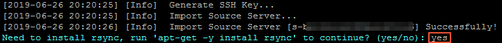 Install rsync