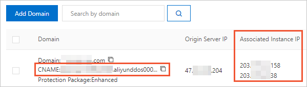 CNAME record and IP address of an instance