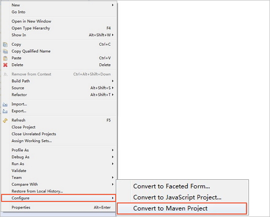 Convert project