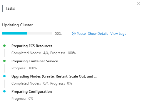 View task progress