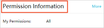 Permission Information section