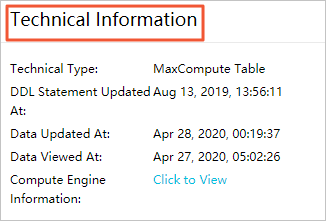 Technical Information section