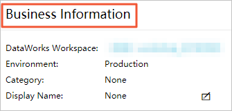 Business Information section