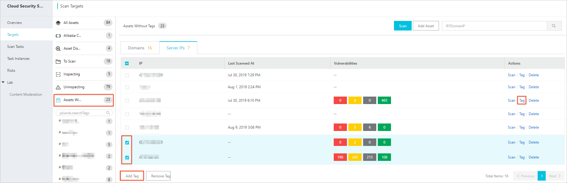 Add tags to existing assets without tags