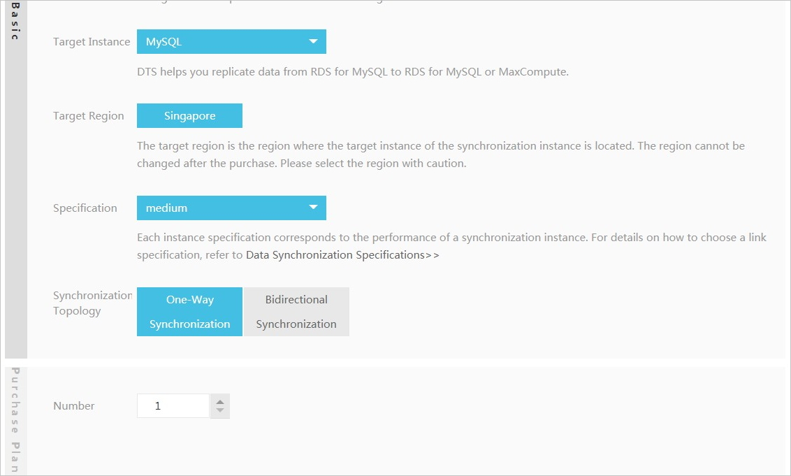 Configure parameters