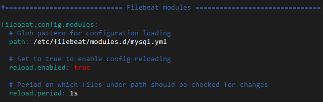 Configuration of Filebeat modules