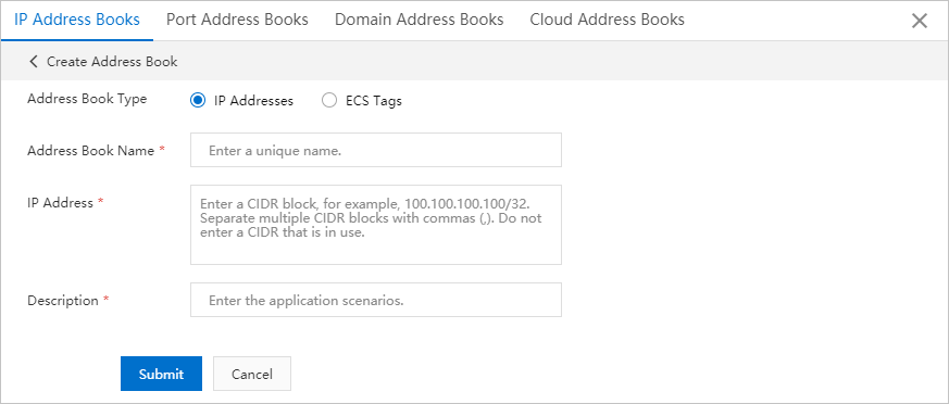 Create an IP address book
