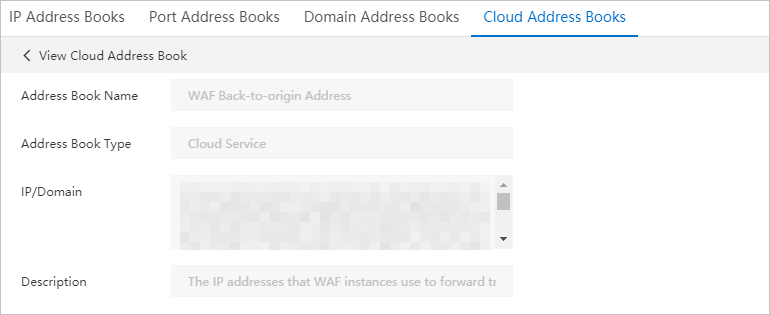 Cloud address book configuration
