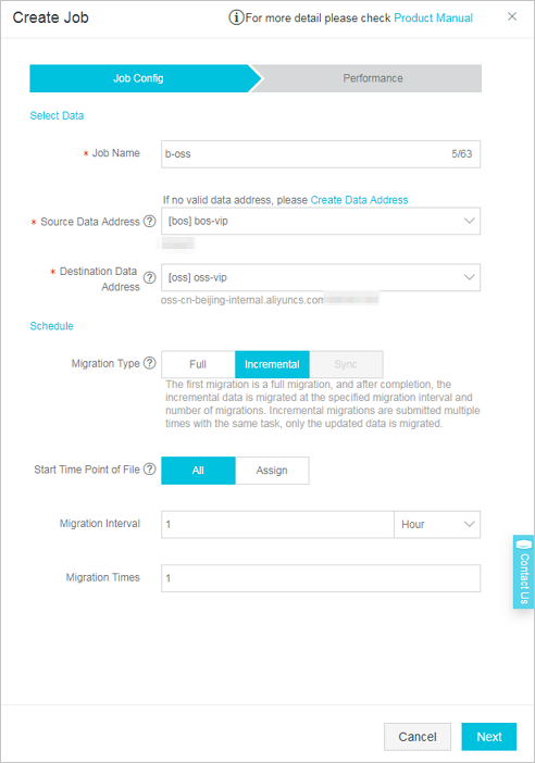 Job configurations