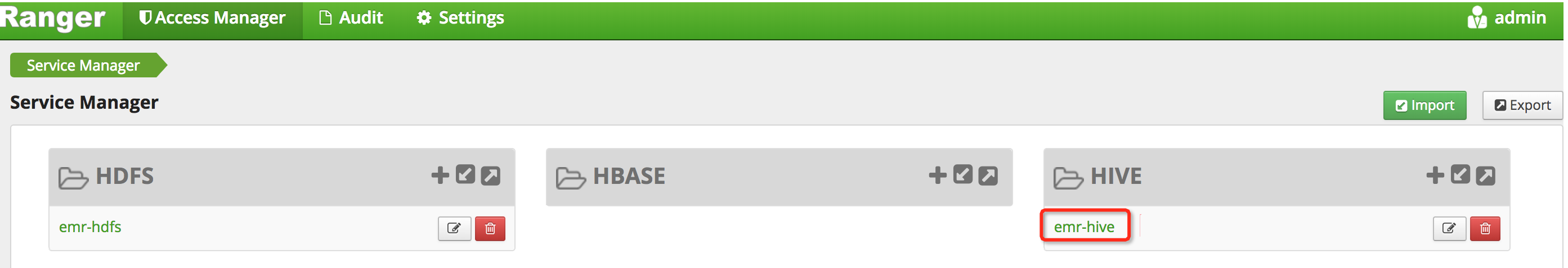 Permission configuration