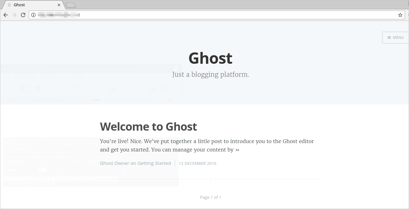 Ghost web page