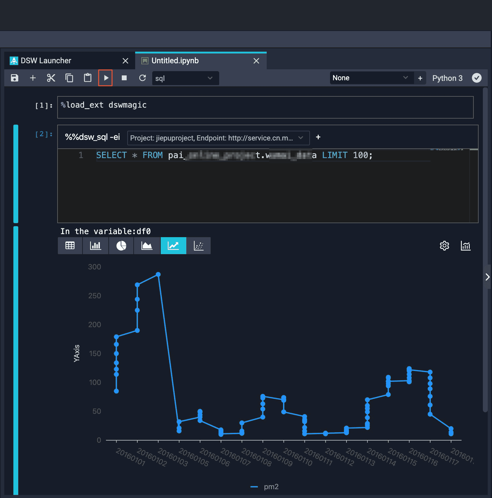 Run SQL statements