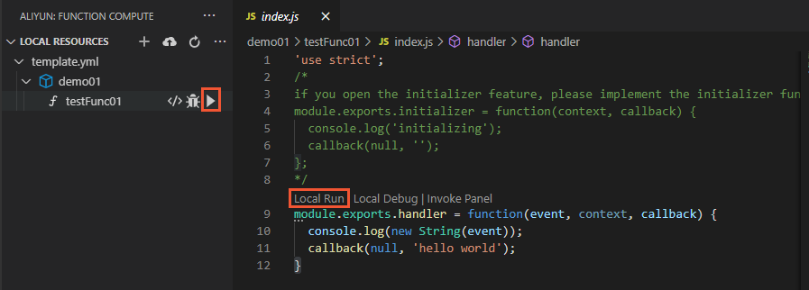 vscode_local_invoke