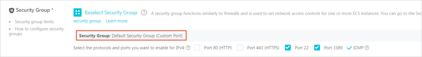 Default security group