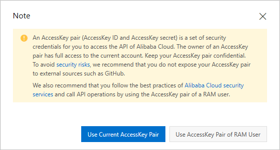 Note dialog box