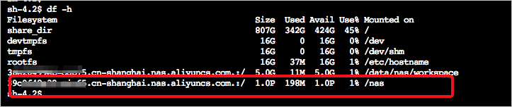 View the NAS file system