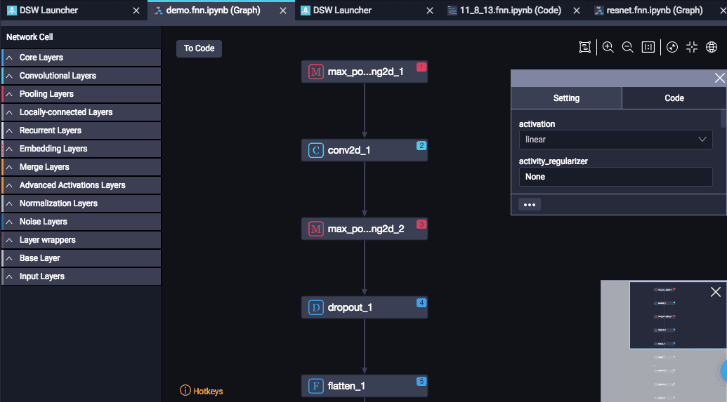 The graph editing page