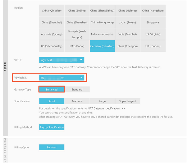 Create an enhanced NAT gateway
