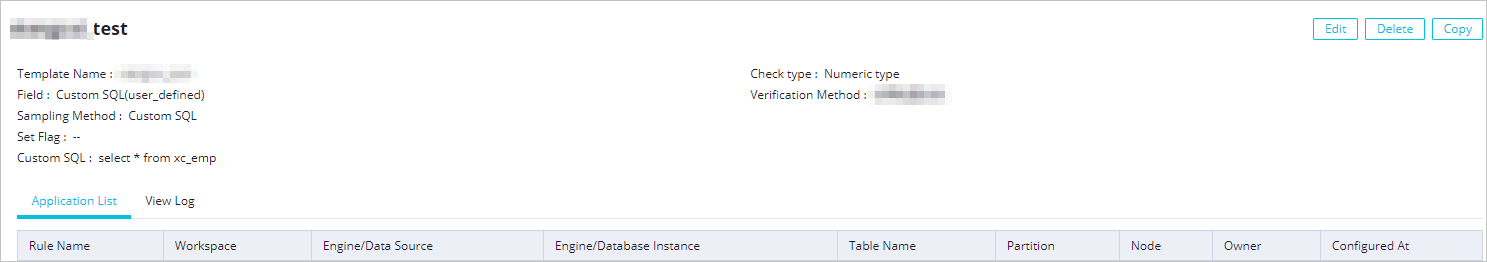 Manage an existing rule template