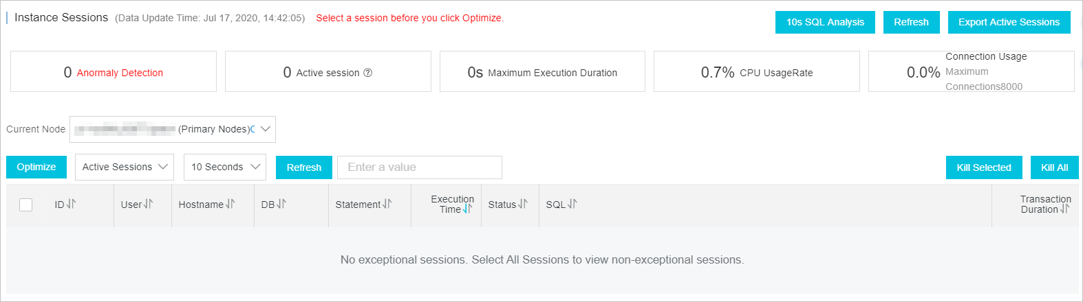 Instance Sessions