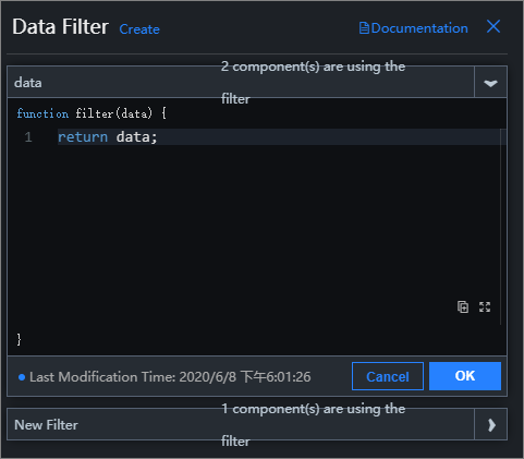 Manage the Data Filter pane