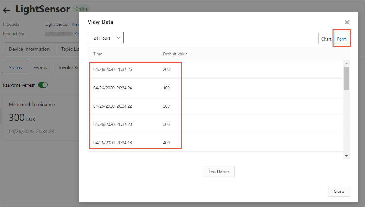 View device data